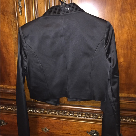 Bebe "Satin Jacket With Crystal Embellishment" - Picture 6 of 8